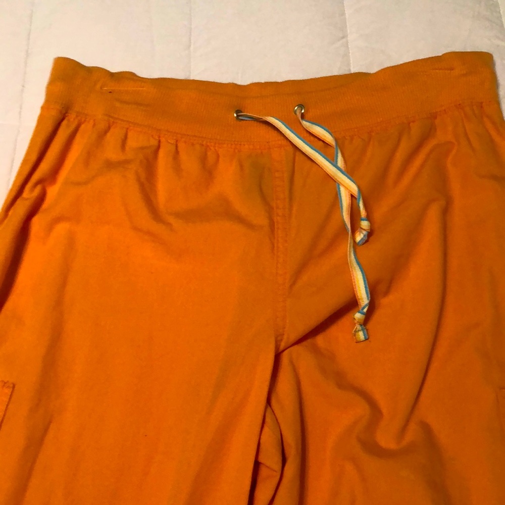 Orange cargo style pants sz small